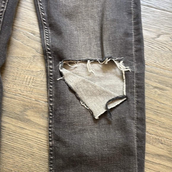 Jack & Jones | Black Charcoal Distressed Slim Fit Jeans Size 33x32 - Picture 3 of 14